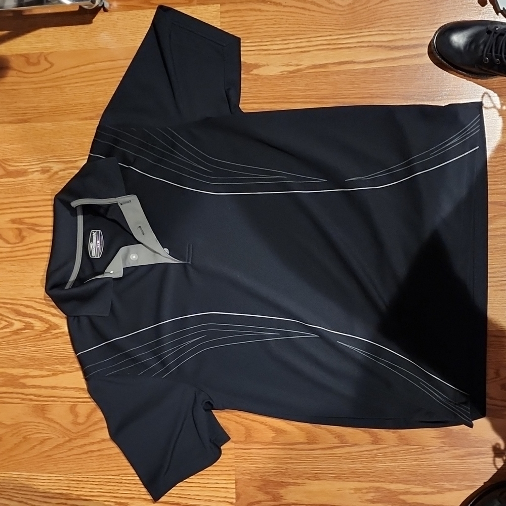 MENS BLACK GRAND SLAM X GOLF SHIRT SIZE LARGE